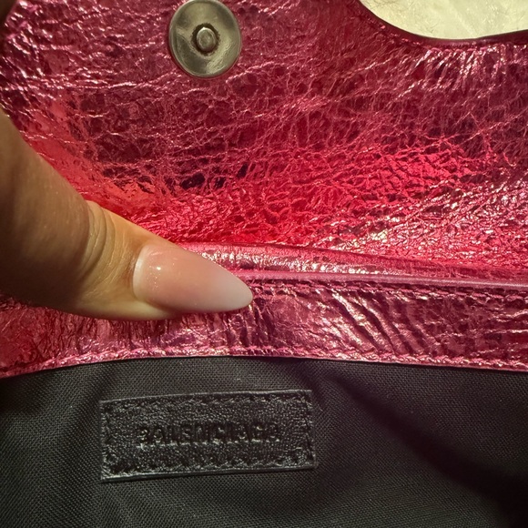 BNWT 100% authentic Balenciaga XS Le Cagole metallic bag pink - Picture 5 of 8